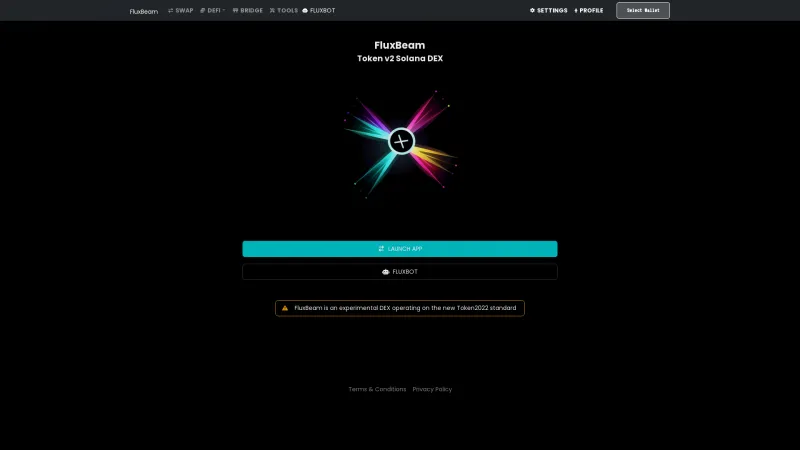 Homepage of FluxBeam