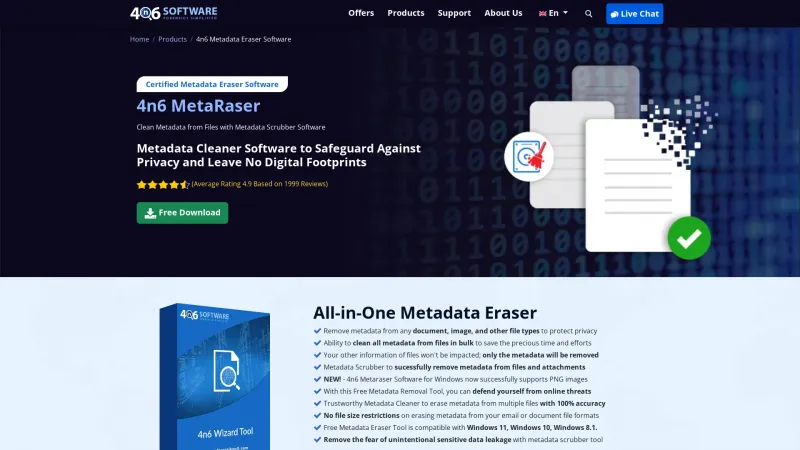 Homepage of 4n6 MetaRaser