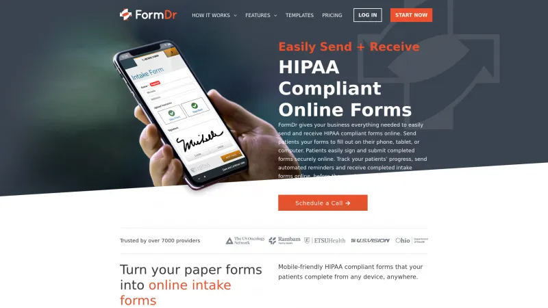 Homepage of FormDr