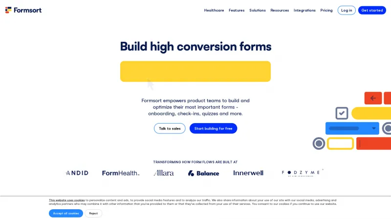 Homepage of Formsoft