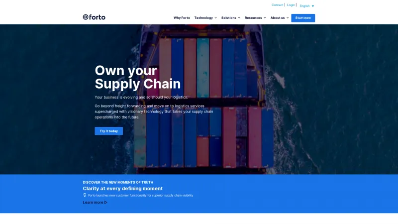 Homepage of Forto