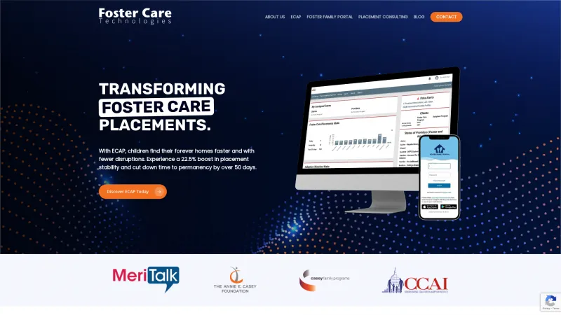 Homepage of ECAP