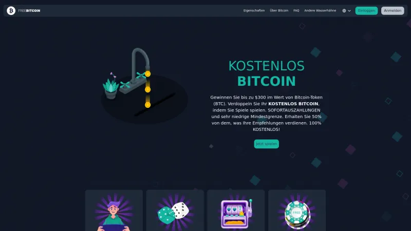 Homepage of FreeBitcoin.io