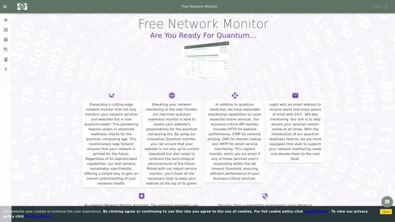 Homepage of Free Network Monitor