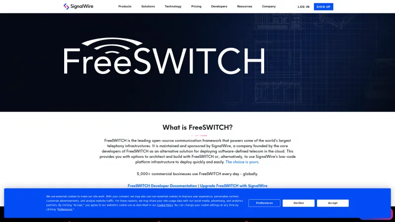 Homepage of FreeSWITCH