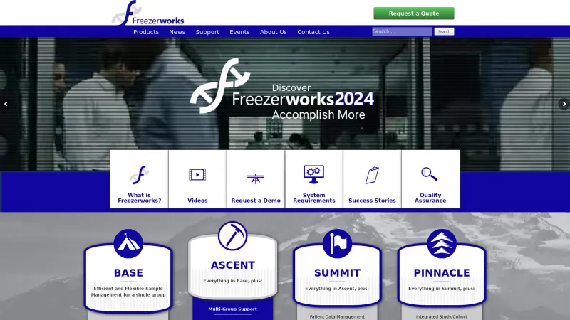 Homepage of Freezerworks