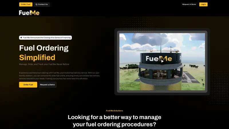 Homepage of Fuel Me