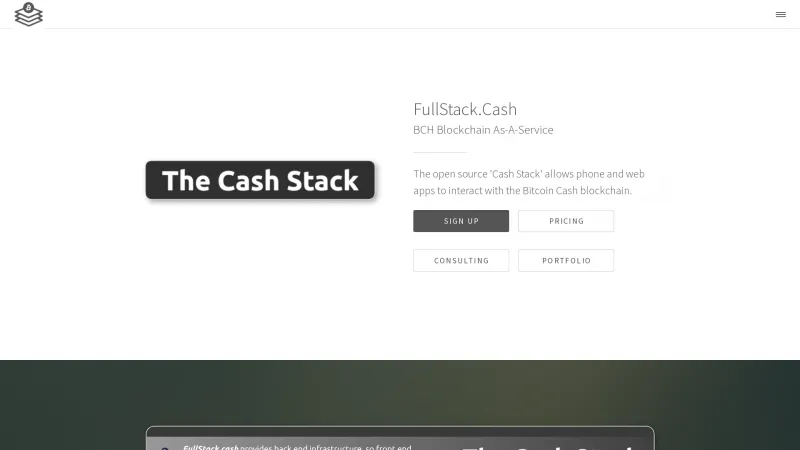 Homepage of FullStack.Cash