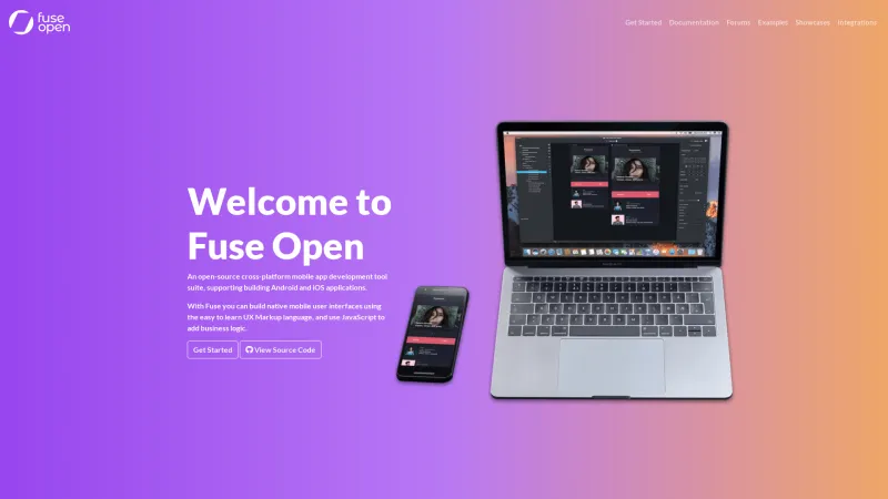 Homepage of Fuse Open