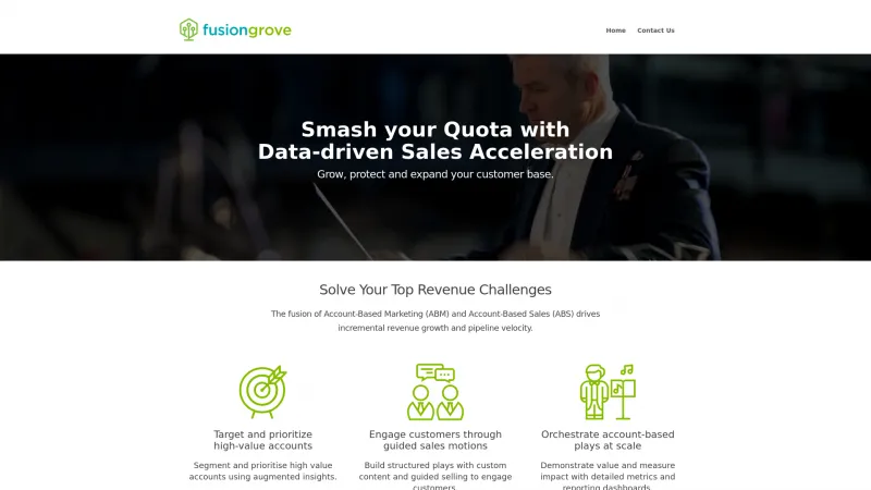 Homepage of FusionGrove