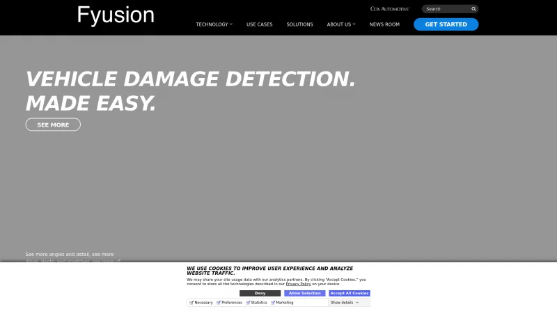 Homepage of Fyusion