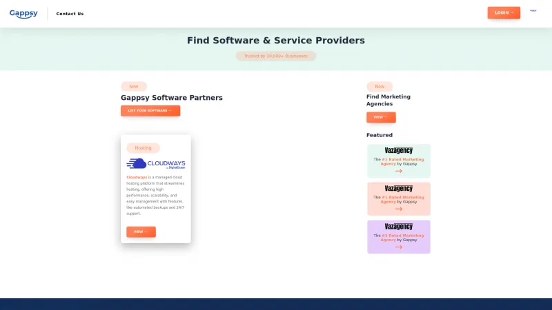 Homepage of Gappsy