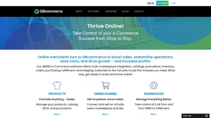 Homepage of Global Business Commerce