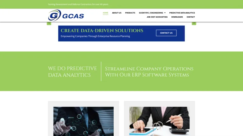 Homepage of GCAS