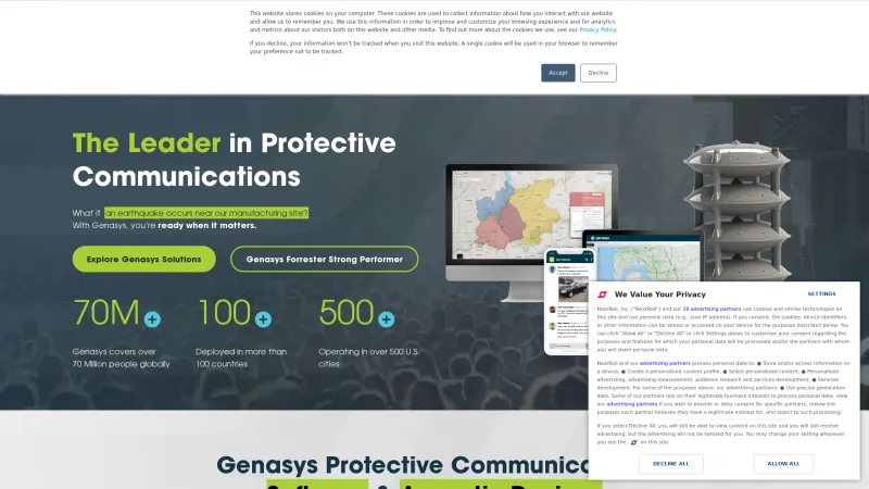 Homepage of Genasys