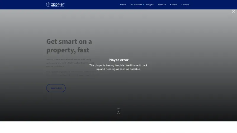 Homepage of GeoPhy Evra