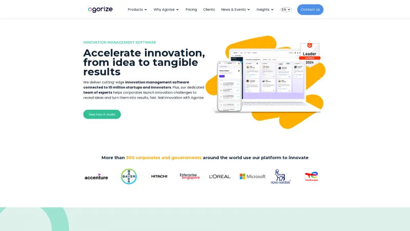 Homepage of Agorize