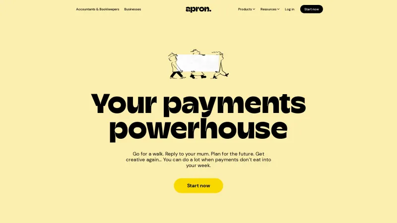 Homepage of Apron