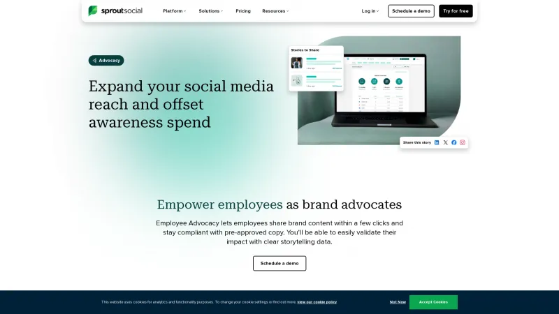 Homepage of Bambu by Sprout Social