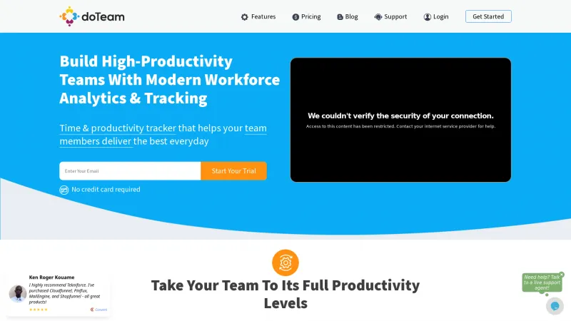 Homepage of DoTeam