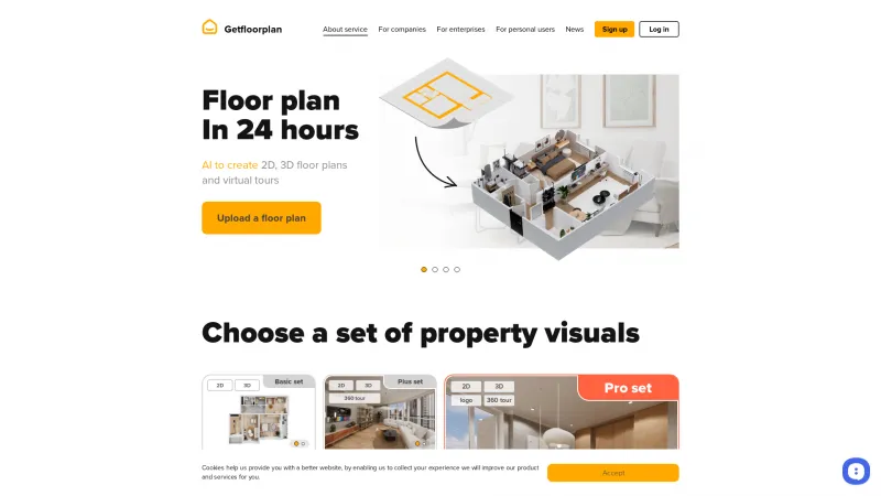 Homepage of Getfloorplan