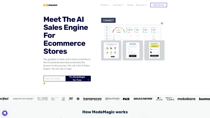 Homepage of ModeMagic