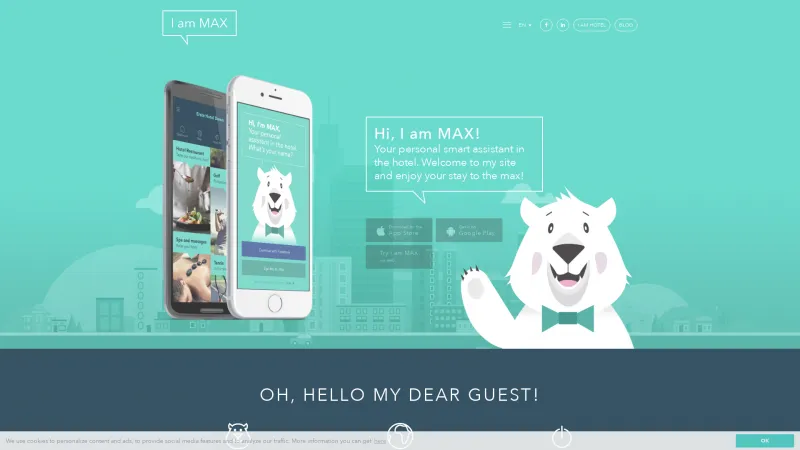 Homepage of I am MAX