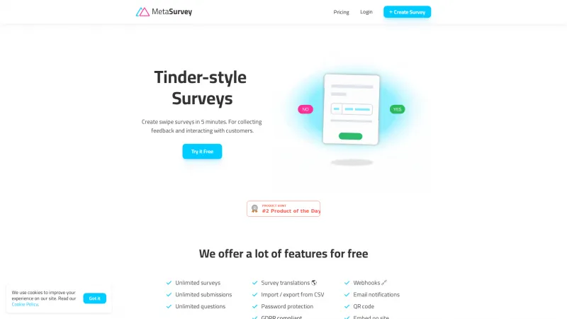 Homepage of MetaSurvey