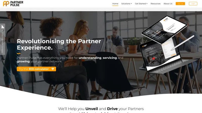 Homepage of Partner Pulse