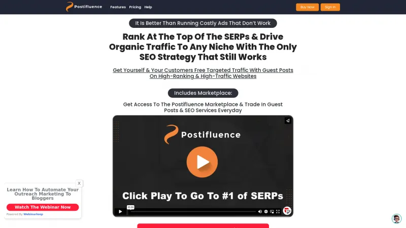 Homepage of Postifluence