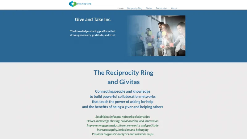 Homepage of Givitas