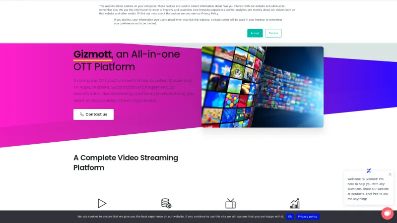 Homepage of Gizmott