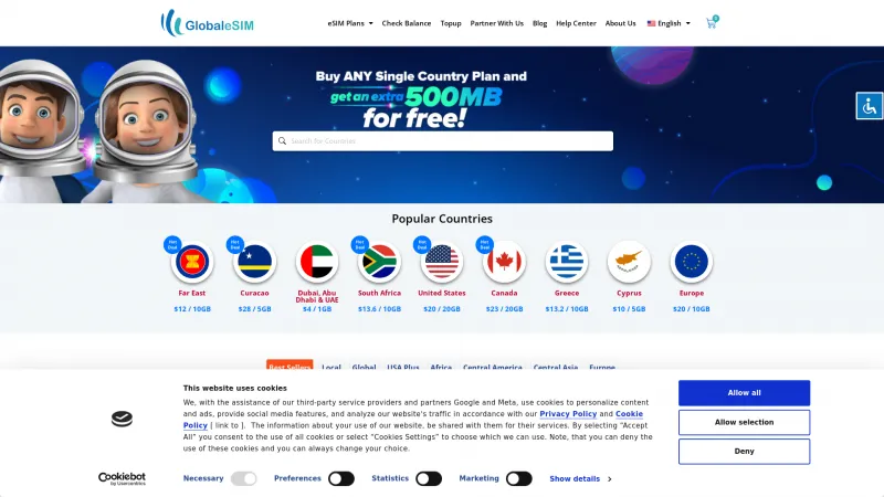 Homepage of GlobaleSIM