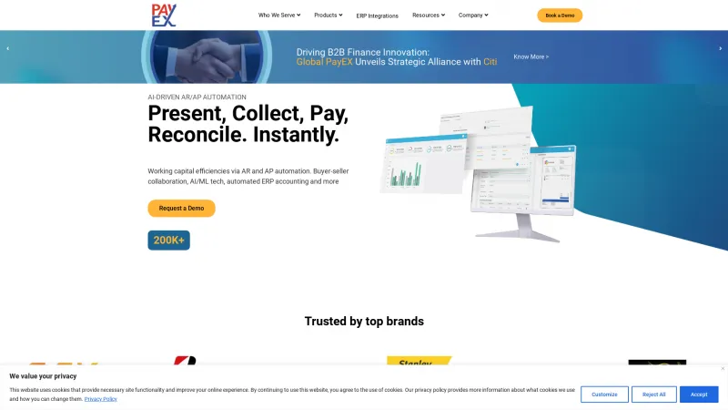 Homepage of Global PayEX