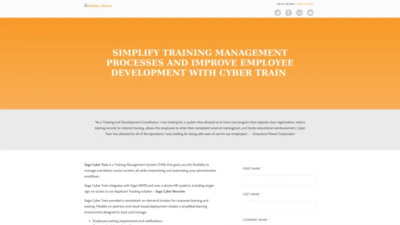 Homepage of Cyber Train