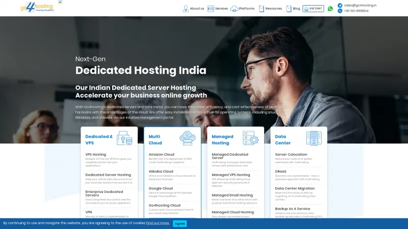 Homepage of Go4hosting