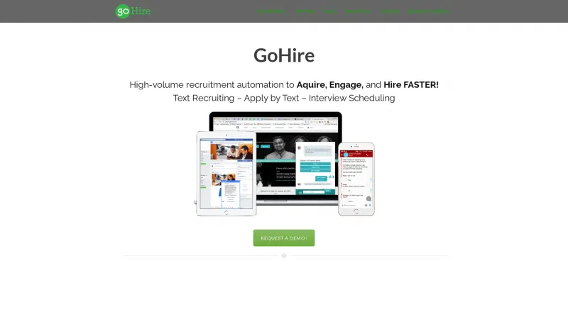 Homepage of GoHire