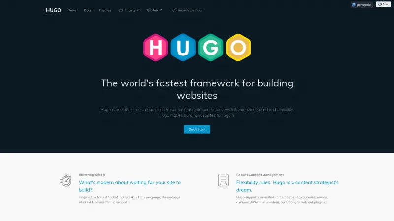 Homepage of Hugo