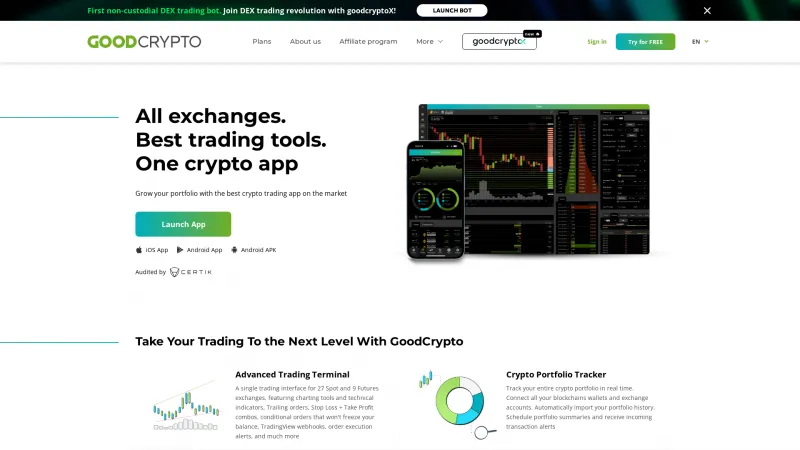 Homepage of GoodCrypto