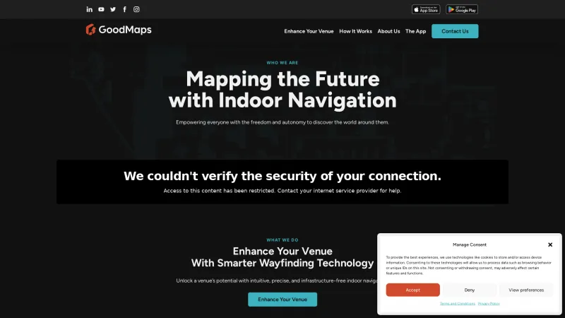 Homepage of GoodMaps