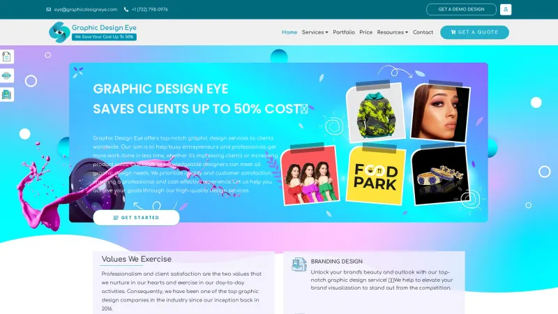 Homepage of Graphic Design Eye