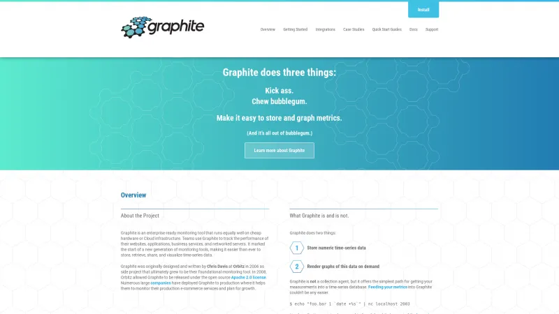 Homepage of Graphite