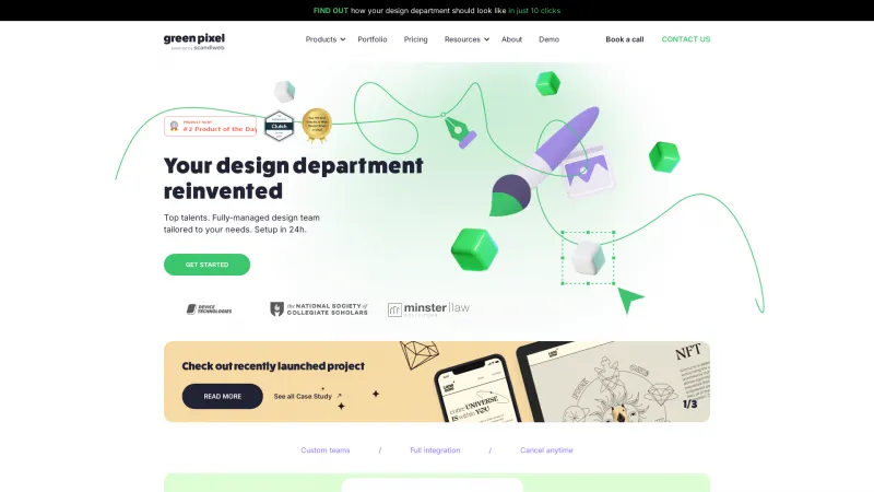 Homepage of Green Pixel