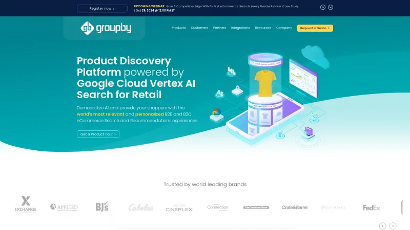 Homepage of GroupBy