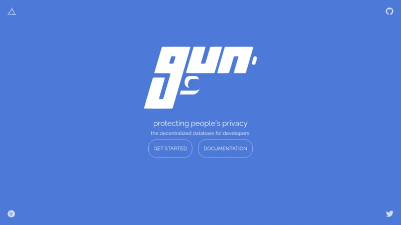 Homepage of GUN