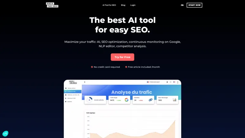 Homepage of Hack The SEO