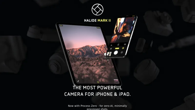 Homepage of Halide Mark II