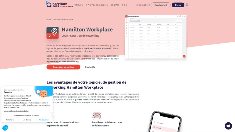 Homepage of Hamilton Workspace