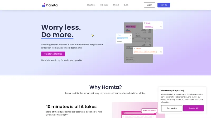 Homepage of Hamta