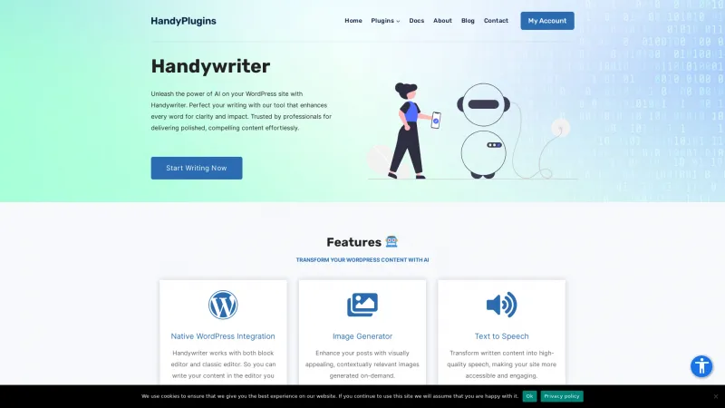 Homepage of Handywriter